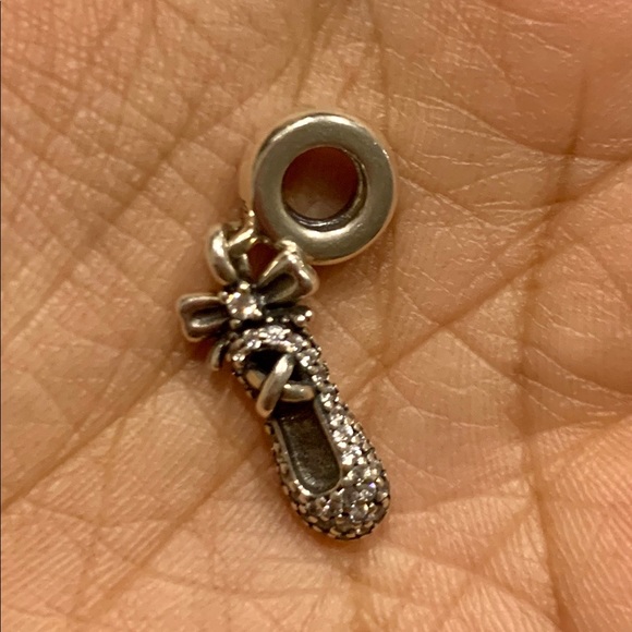 ❤️Pandora ballerina CZ slipper shoe dangle charm - Picture 3 of 12